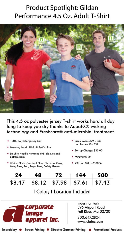 Product Spotlight: Gildan Performance 4.5 Oz. Adult T-shirt