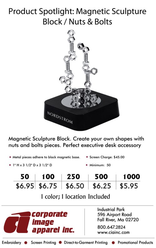 Product Spotlight: Magnetic Sculpture Block / Nuts & Bolts 